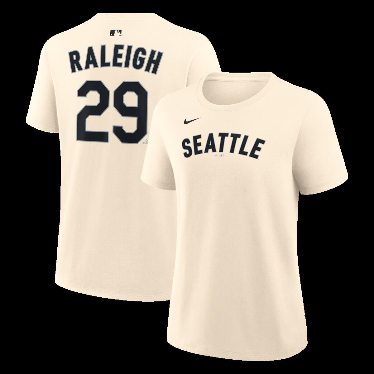 【公式グッズ】MLB マリナーズ カル・ラリー ネーム&ナンバー Tシャツ Nike/ナイキ レディース ナチュラル (Nike 2026 Women's N&N LEAGUE SEASONAL Tee) 7,888円