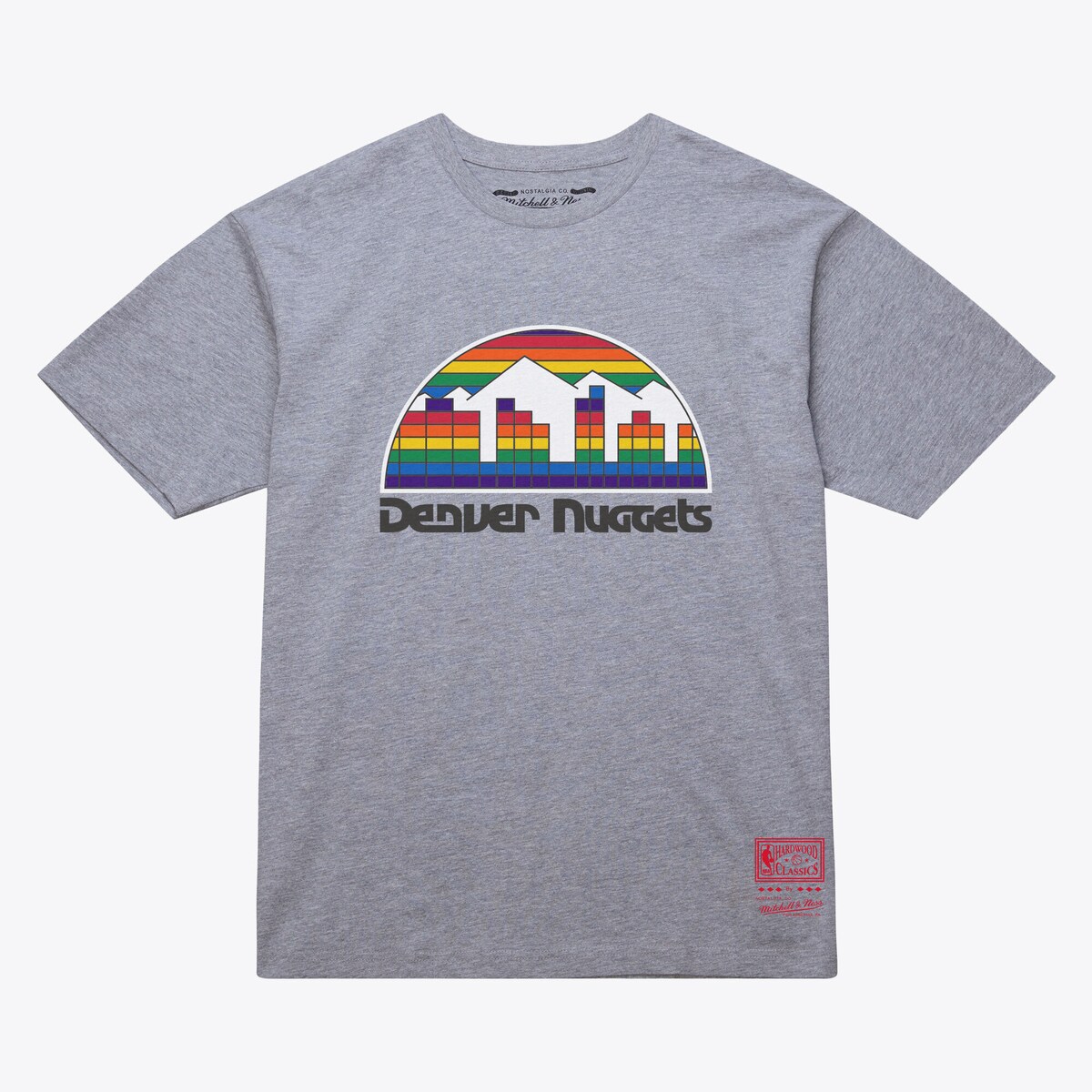 【公式グッズ】NBA ナゲッツ Tシャツ Mitchell & Ness/ミッチェル＆ネス メンズ ヘザーグレイ (NBA MVP ARCH TEE)