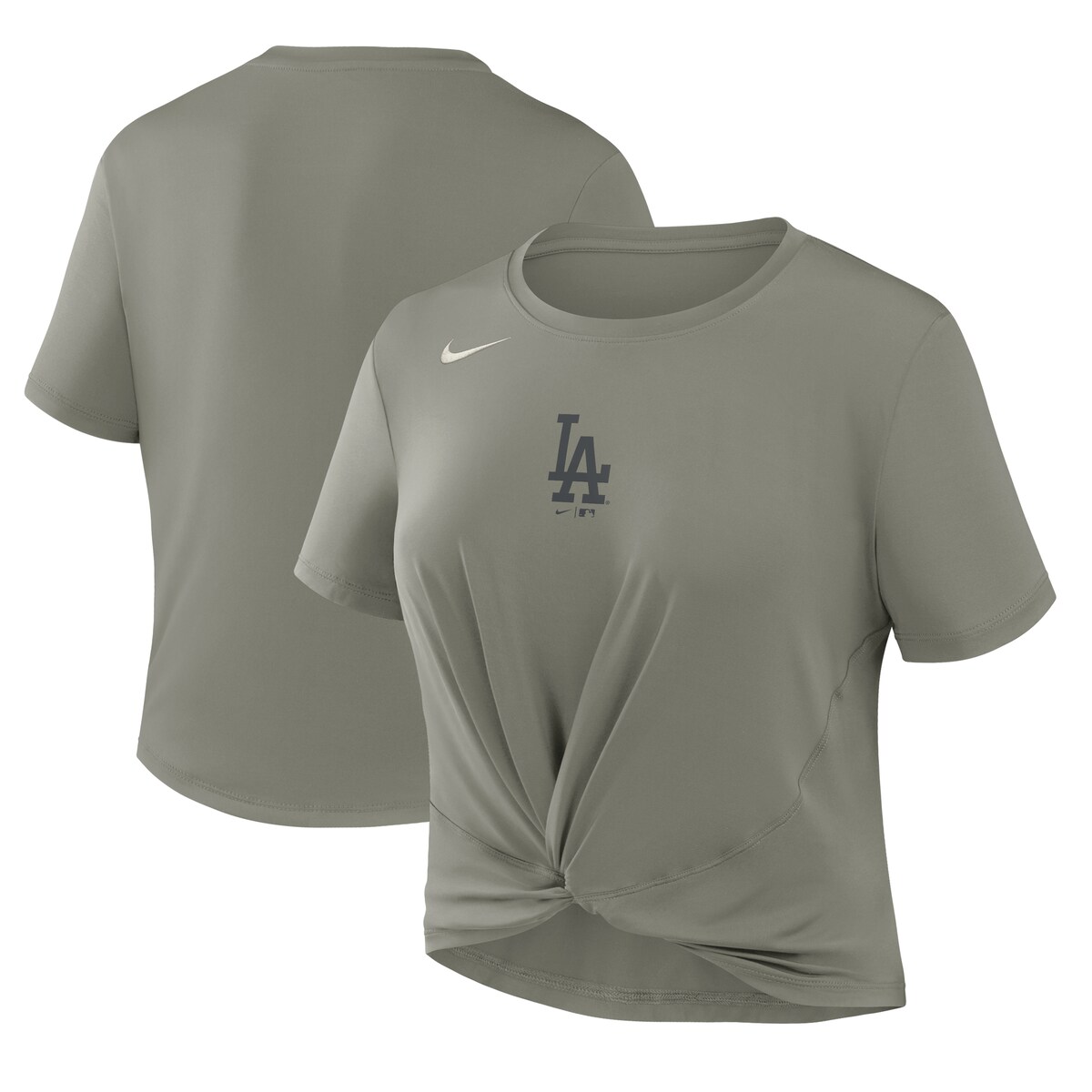 【公式グッズ】MLB ドジャース Tシャツ Nike/ナイキ レディース オリーブ (Women's Nike MLB One Twist Slim Fit Tee)