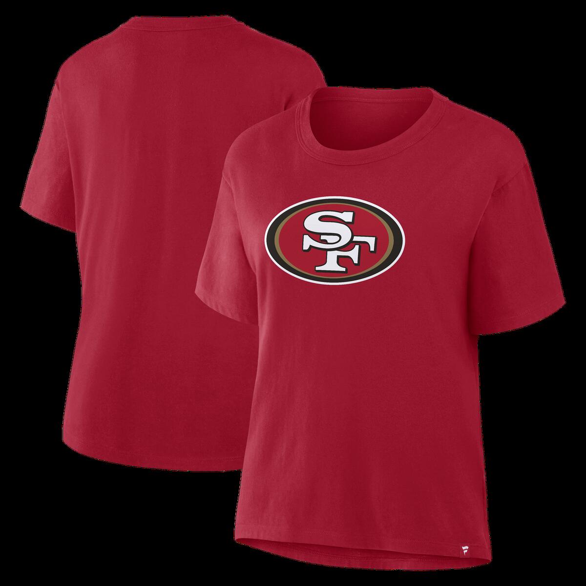 【公式グッズ】NFL 49ers Tシャツ Fanatics/ファナティクス レディース スカーレット (NFL Womens Fanatics Essential Legacy Cotton SST - R)