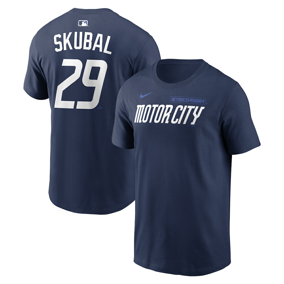 【公式グッズ】MLB タイガース タリク・スクーバル ネーム&ナンバー Tシャツ Nike/ナイキ メンズ ネイビー (Men's 2026 City Connect Carry-Over N&N Tee)