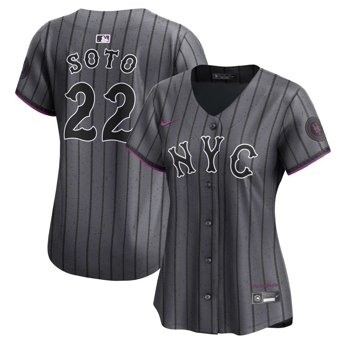 【公式グッズ】MLB メッツ ファン・ソト シティコネクト リミテッド ユニフォーム Nike/ナイキ レディース グレイ (SP25 Nike Womens Limited Carryover City Connect Player Jersey)