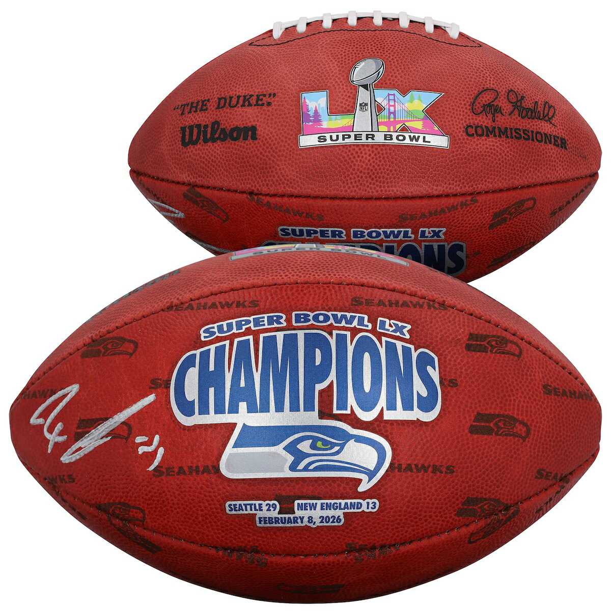 【公式シリアル番号付き】NFL 第60回スーパーボウル シーホークス ジャクソン・スミス=ニジバ 直筆サイン入り フットボール Fanatics Authentic/ファナティクスオーセンティック (AUT 25 NFL 第60回スーパーボウル CHP FOOTBALL 46052)|Fanatics公式ストア 店