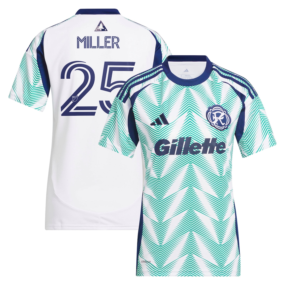 【公式グッズ】MLS レボリューション ペイトン・ミラー レプリカ ユニフォーム Adidas/アディダス レディース ホワイト (2025 Women's MLS Replica Player Jersey)
