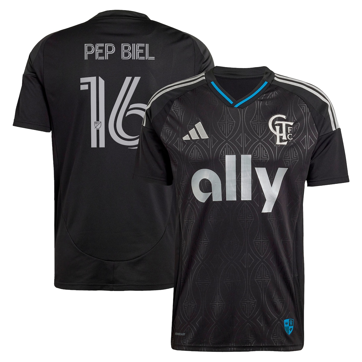 【公式グッズ】MLS シャーロットFC ペップ・ビエル レプリカ ユニフォーム Adidas/アディダス メンズ ブラック (2025 Men's MLS Replica Player Jersey)