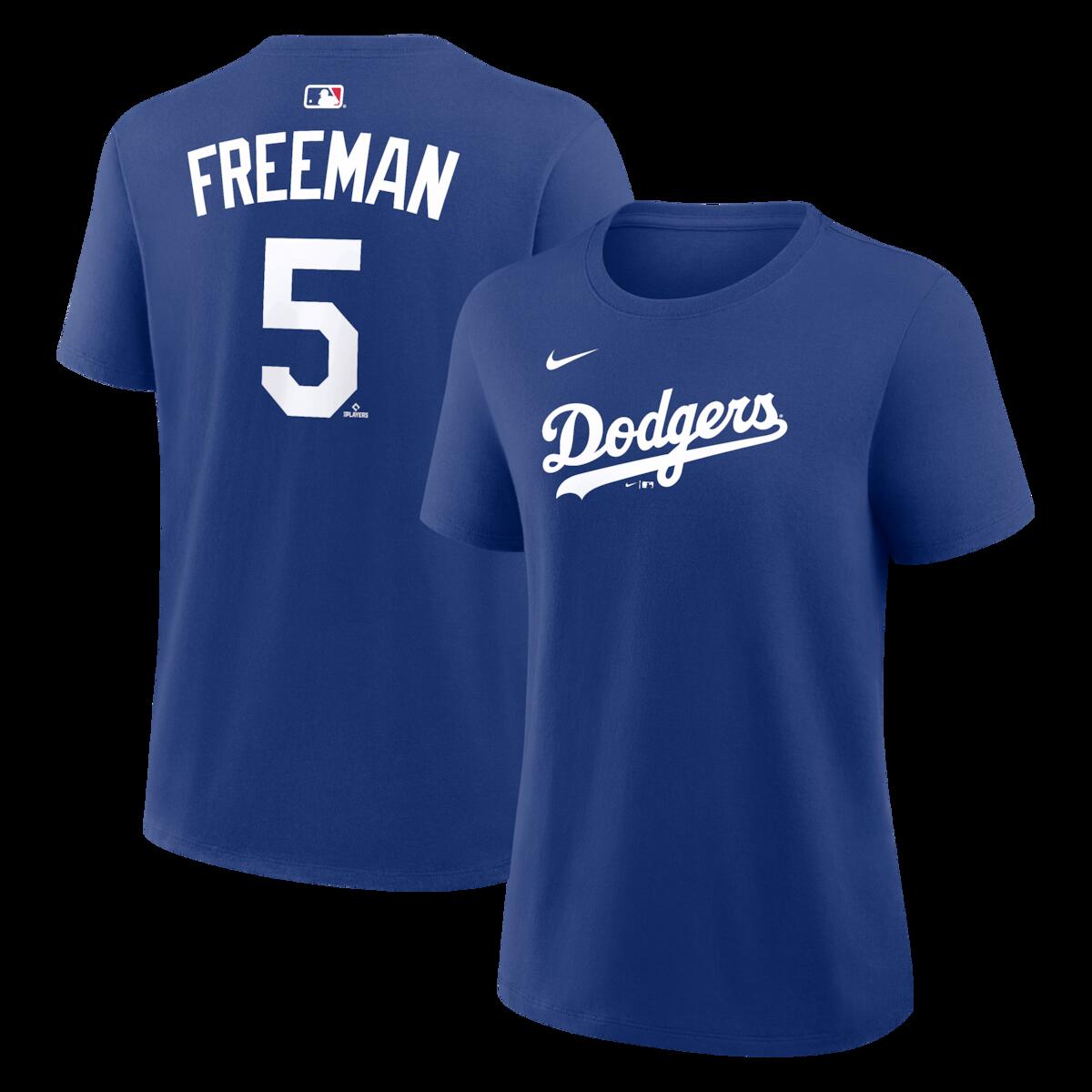 【公式グッズ】MLB ドジャース フレディ・フリーマン ネーム&ナンバー Tシャツ Nike/ナイキ レディース ロイヤルブルー (Nike Women's N&N CORE Tee - 2026)|Fanatics公式ストア 店