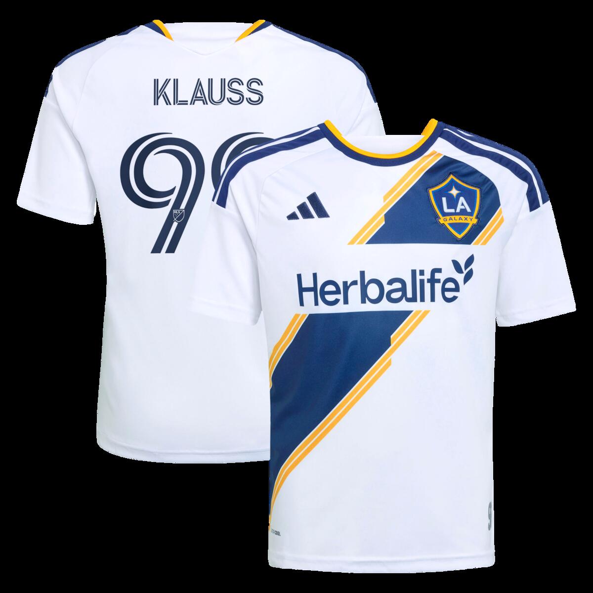 【公式グッズ】MLS LAギャラクシー クラウス レプリカ ユニフォーム Adidas/アディダス ユース・ジュニアサイズ ホワイト (ADI 2026 Youth MLS Replica Jersey - Player)