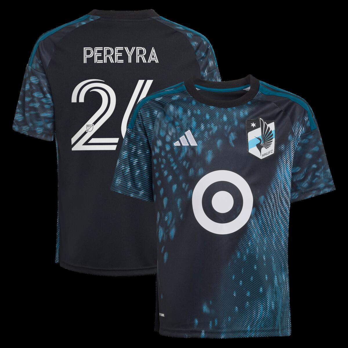 【公式グッズ】MLS ユナイテッドFC ホアキン・ペレイラ レプリカ ユニフォーム Adidas/アディダス ユース・ジュニアサイズ ブラック (ADI 2026 Youth MLS Replica Jersey - Player)