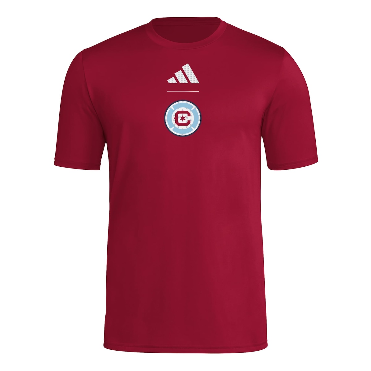 【公式グッズ】MLS シカゴ・ファイア Tシャツ Adidas/アディダス メンズ レッド (ADI S26 Men's Pregame Jersey Hook SS Tee)