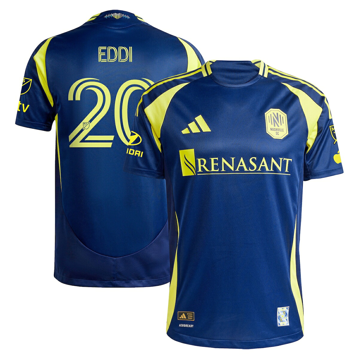 【公式グッズ】MLS ナッシュビル・SC エドヴァルド・タグセト オーセンティック ユニフォーム Adidas/アディダス メンズ ネイビー (2025 Men's MLS Authentic Player Jersey)