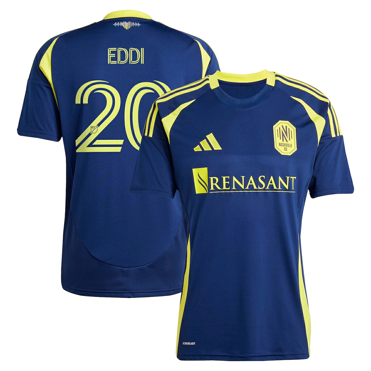 【公式グッズ】MLS ナッシュビル・SC エドヴァルド・タグセト レプリカ ユニフォーム Adidas/アディダス メンズ ネイビー (2025 Men's MLS Replica Player Jersey)