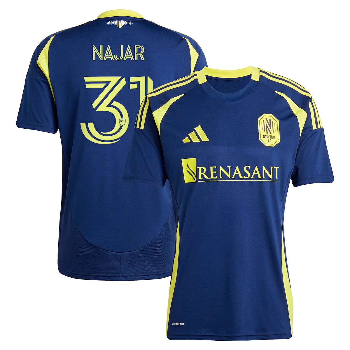 【公式グッズ】MLS ナッシュビル・SC ナハール レプリカ ユニフォーム Adidas/アディダス メンズ ネイビー (2025 Men's MLS Replica Player Jersey)｜Fanatics公式ストア 店