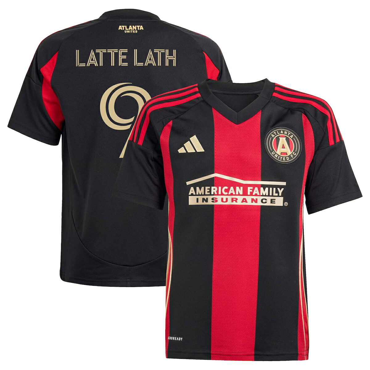 【公式グッズ】MLS アトランタ・ユナイテッドFC エマヌエル・ラッテ レプリカ ユニフォーム Adidas/アディダス ユース・ジュニアサイズ ブラック (2025 Youth MLS Replica Player Jersey)