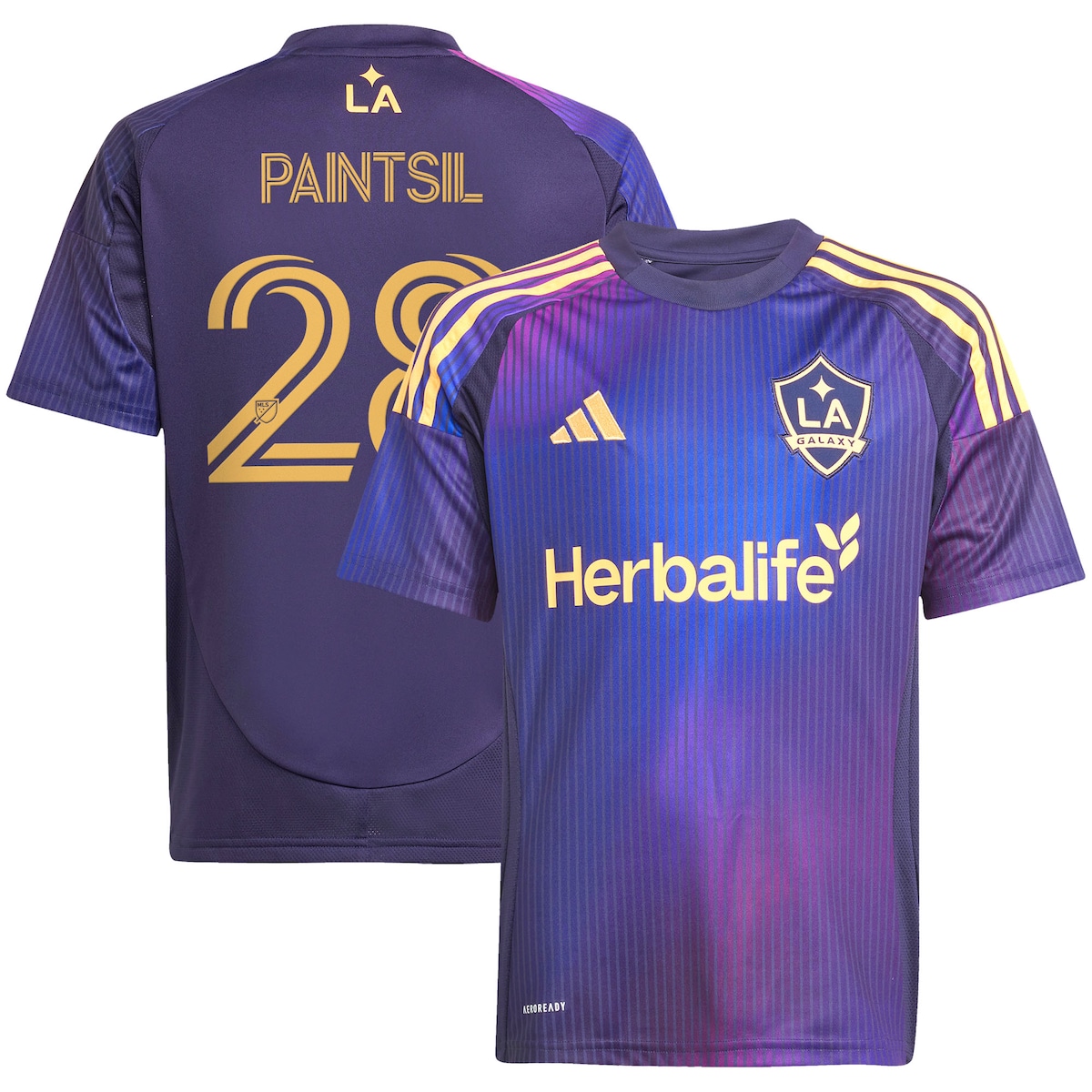 【公式グッズ】MLS LAギャラクシー ジョセフ・ペインツィル レプリカ ユニフォーム Adidas/アディダス ユース・ジュニアサイズ ネイビー (2025 Youth MLS Replica Player Jersey)