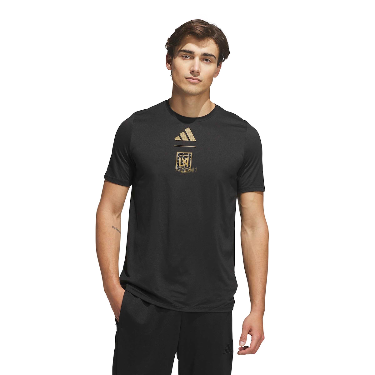 【公式グッズ】MLS LAFC Tシャツ Adidas/アディダス メンズ ブラック (ADI S26 Men's Pregame Jersey Hook SS Tee) 6,043円
