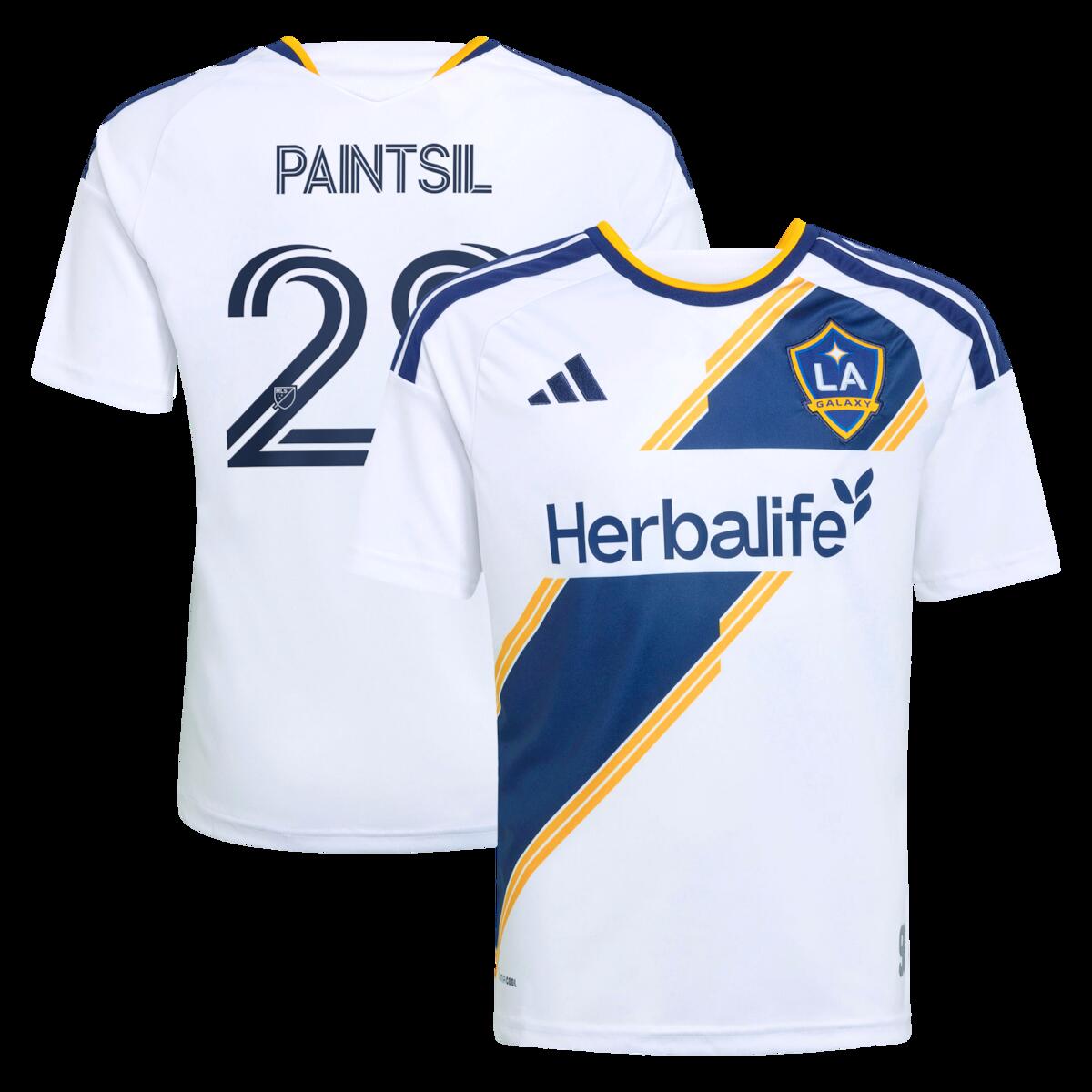 【公式グッズ】MLS LAギャラクシー ジョセフ・ペインツィル レプリカ ユニフォーム Adidas/アディダス ユース・ジュニアサイズ ホワイト (ADI 2026 Youth MLS Replica Jersey - Player)