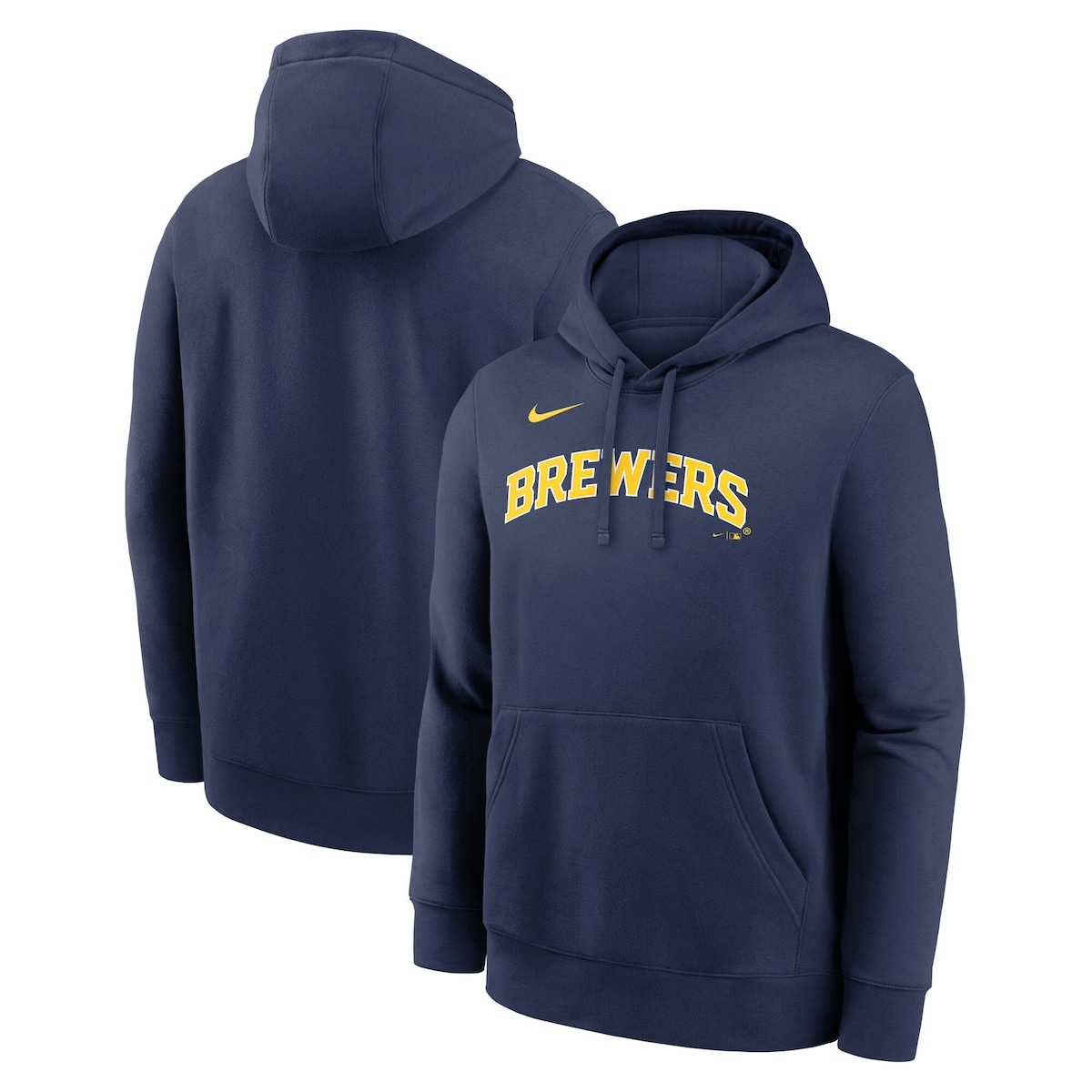 【公式グッズ】MLB ブルワーズ パーカー Nike/ナイキ メンズ ネイビー (Men's Nike MLB Wordmark Alt Club Hood)