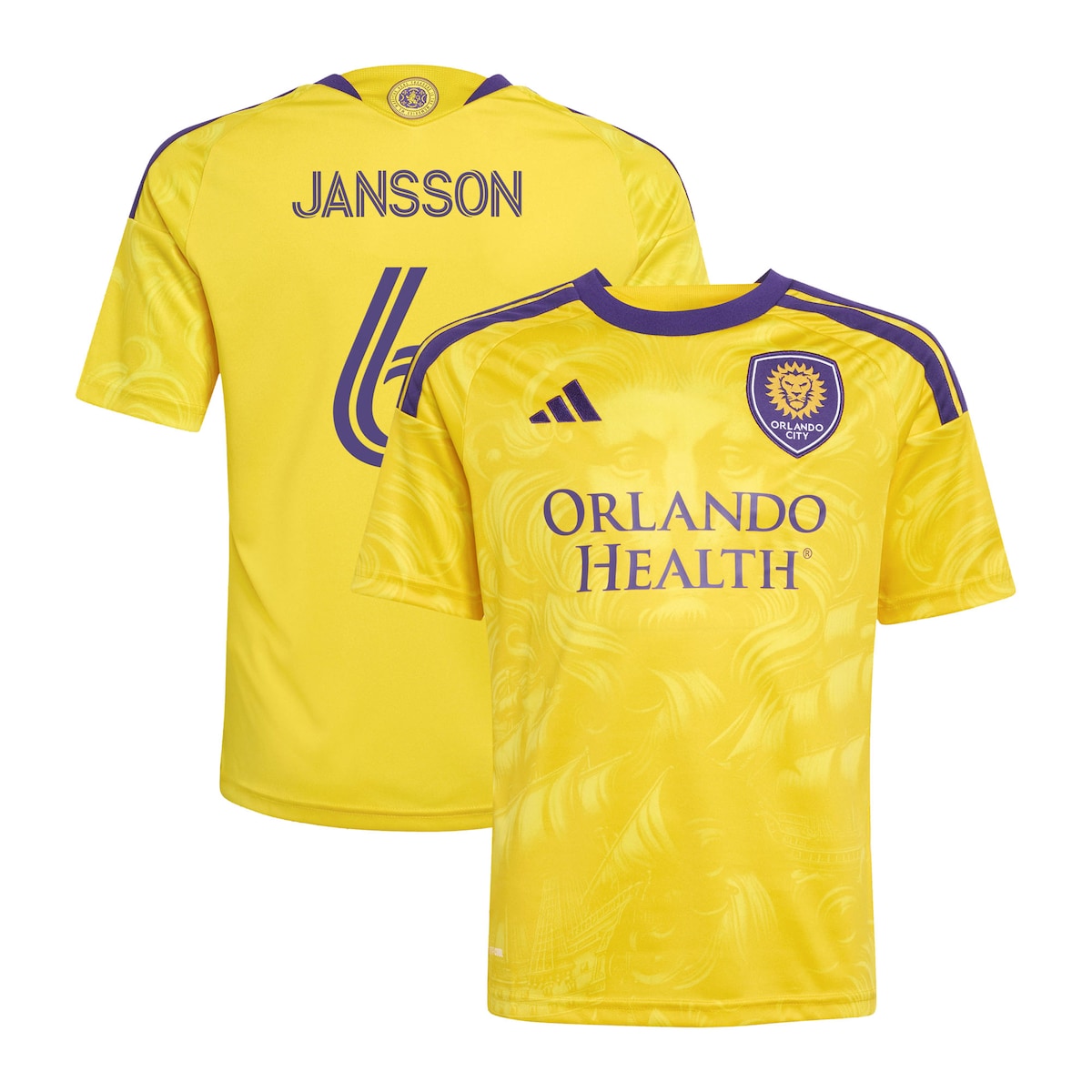 【公式グッズ】MLS オーランド・シティSC ロビン・ヤンソン レプリカ ユニフォーム Adidas/アディダス ユース・ジュニアサイズ イエロー (ADI 2026 Youth MLS Replica Jersey - Player)