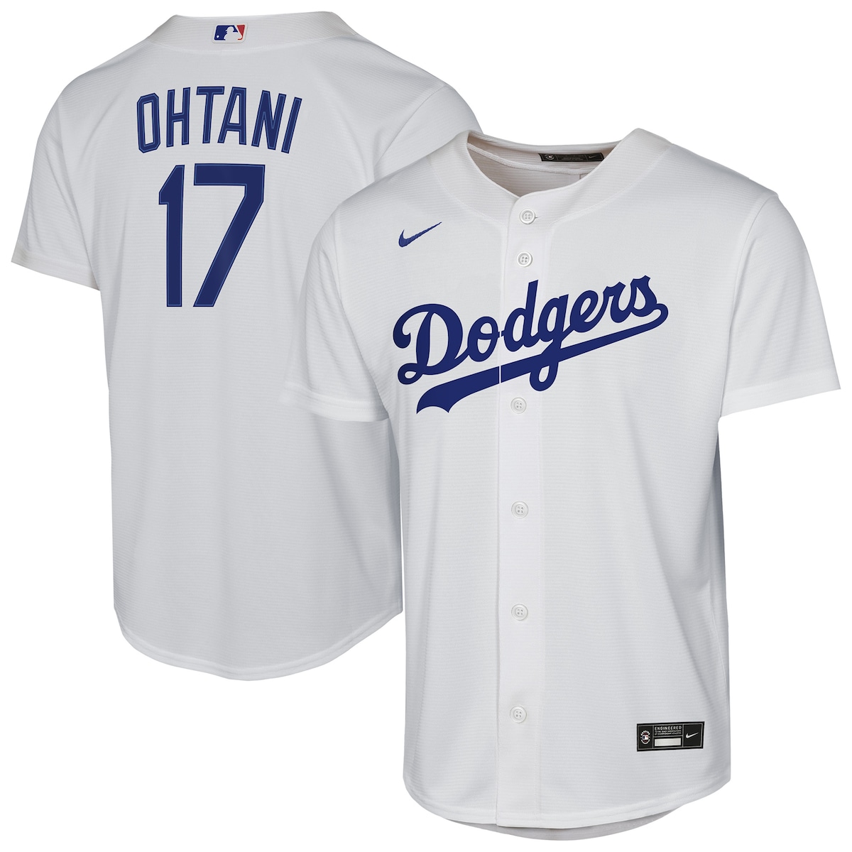 【公式グッズ】MLB ドジャース 大谷 翔平 ホーム ユニフォーム (レプリカ) Nike/ナイキ キッズサイズ ホワイト (Youth 8-20 Baseline Replica Home Player Jerseys - Smart PIDs)