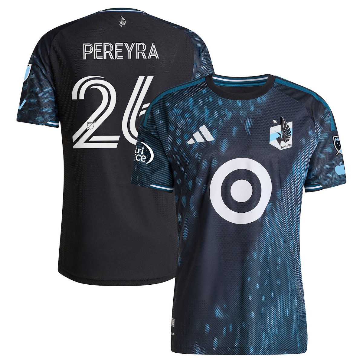 【公式グッズ】MLS ユナイテッドFC ホアキン・ペレイラ オーセンティック ユニフォーム Adidas/アディダス メンズ ブラック (ADI 2026 Men's MLS Authentic Jersey W/ Patch - Player)