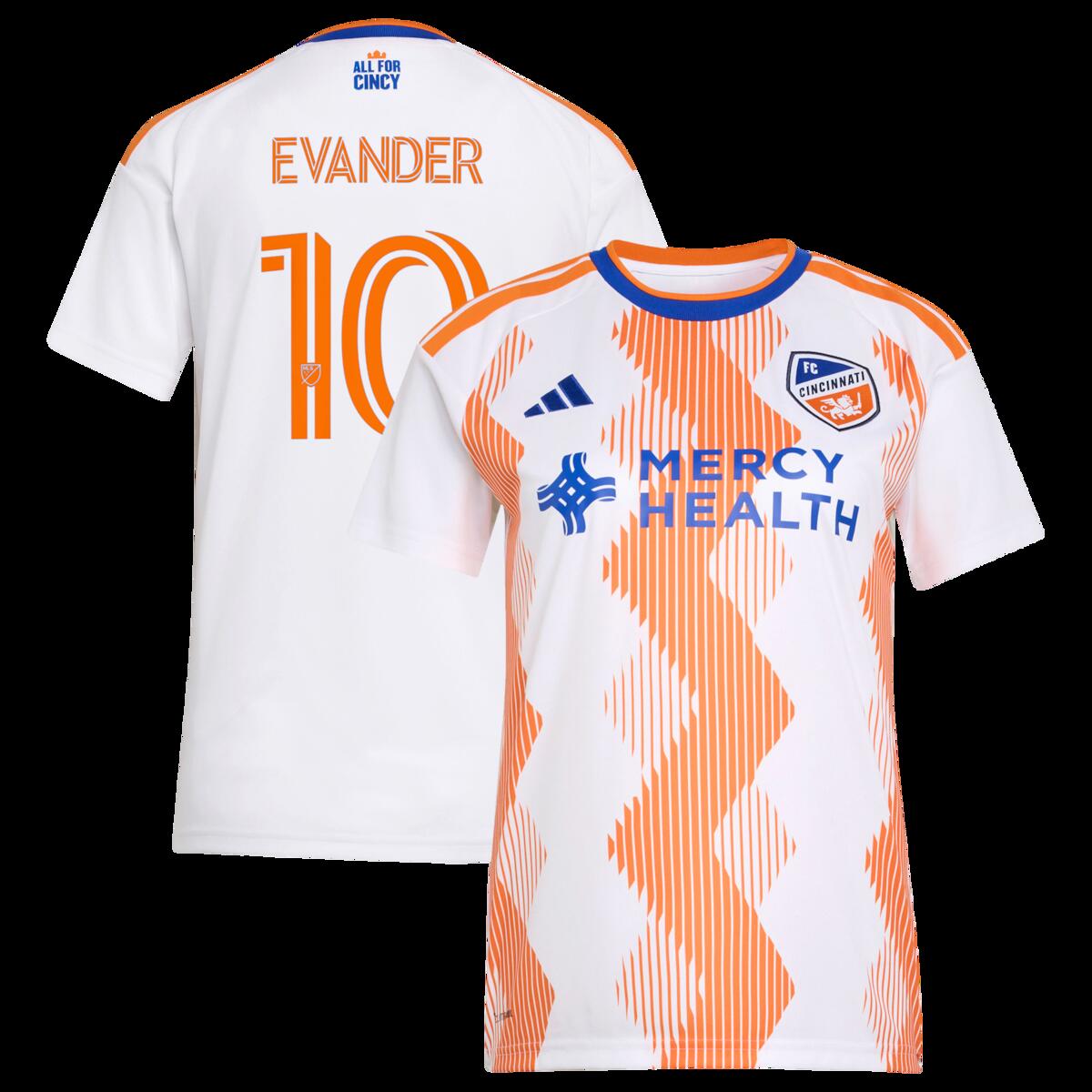【公式グッズ】MLS FCシンシナティ エヴァンデル・ダ・シルバ・フェレイラ レプリカ ユニフォーム Adidas/アディダス レディース ホワイト (ADI 2026 Women's MLS Replica Jersey - Player)|Fanatics公式ストア 店