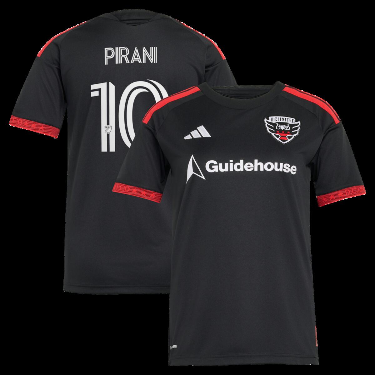 【公式グッズ】MLS D.C.ユナイテッド ガブリエル・ピラニ レプリカ ユニフォーム Adidas/アディダス レディース ブラック (ADI 2026 Women's MLS Replica Jersey - Player)