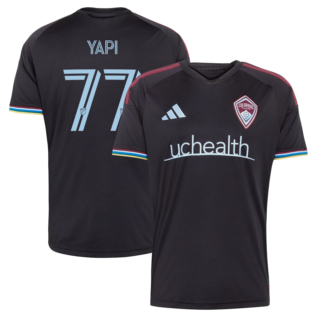 【公式グッズ】MLS コロラド・ラピッズ ダレン・ヤピ レプリカ ユニフォーム Adidas/アディダス メンズ ブラック (ADI 2026 Men's MLS Replica Jersey - Player)