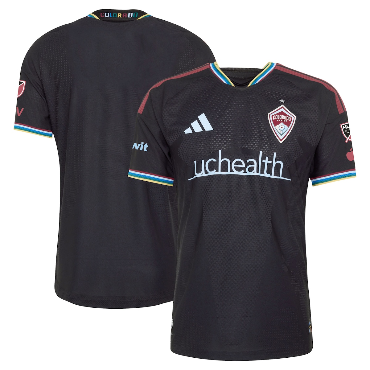 【公式グッズ】MLS コロラド・ラピッズ オーセンティック ユニフォーム Adidas/アディダス メンズ ブラック (ADI 2026 Men's MLS Authentic Jersey w/ Patch)