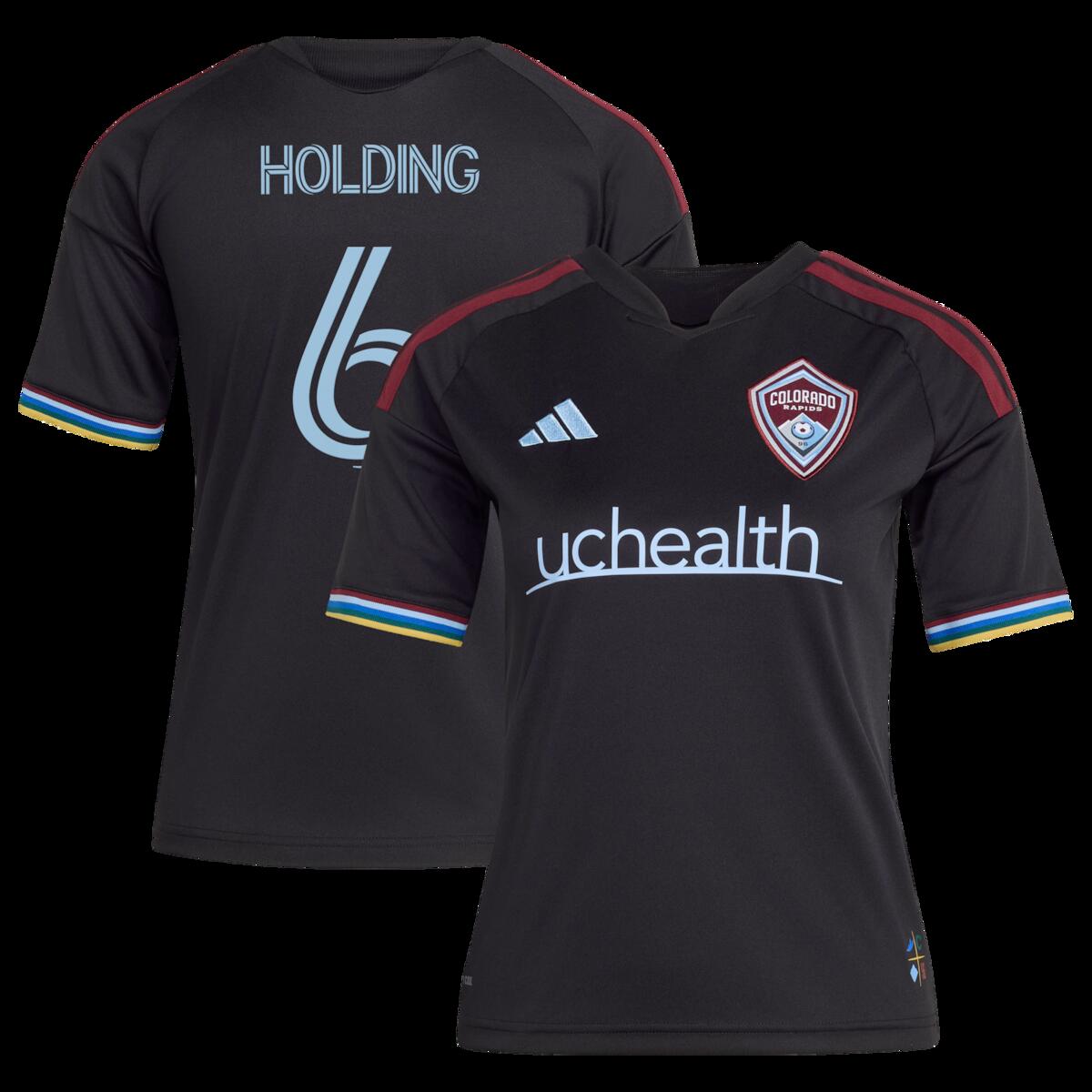 【公式グッズ】MLS コロラド・ラピッズ ロブ・ホールディング レプリカ ユニフォーム Adidas/アディダス ユース・ジュニアサイズ ブラック (ADI 2026 Youth MLS Replica Jersey - Player)