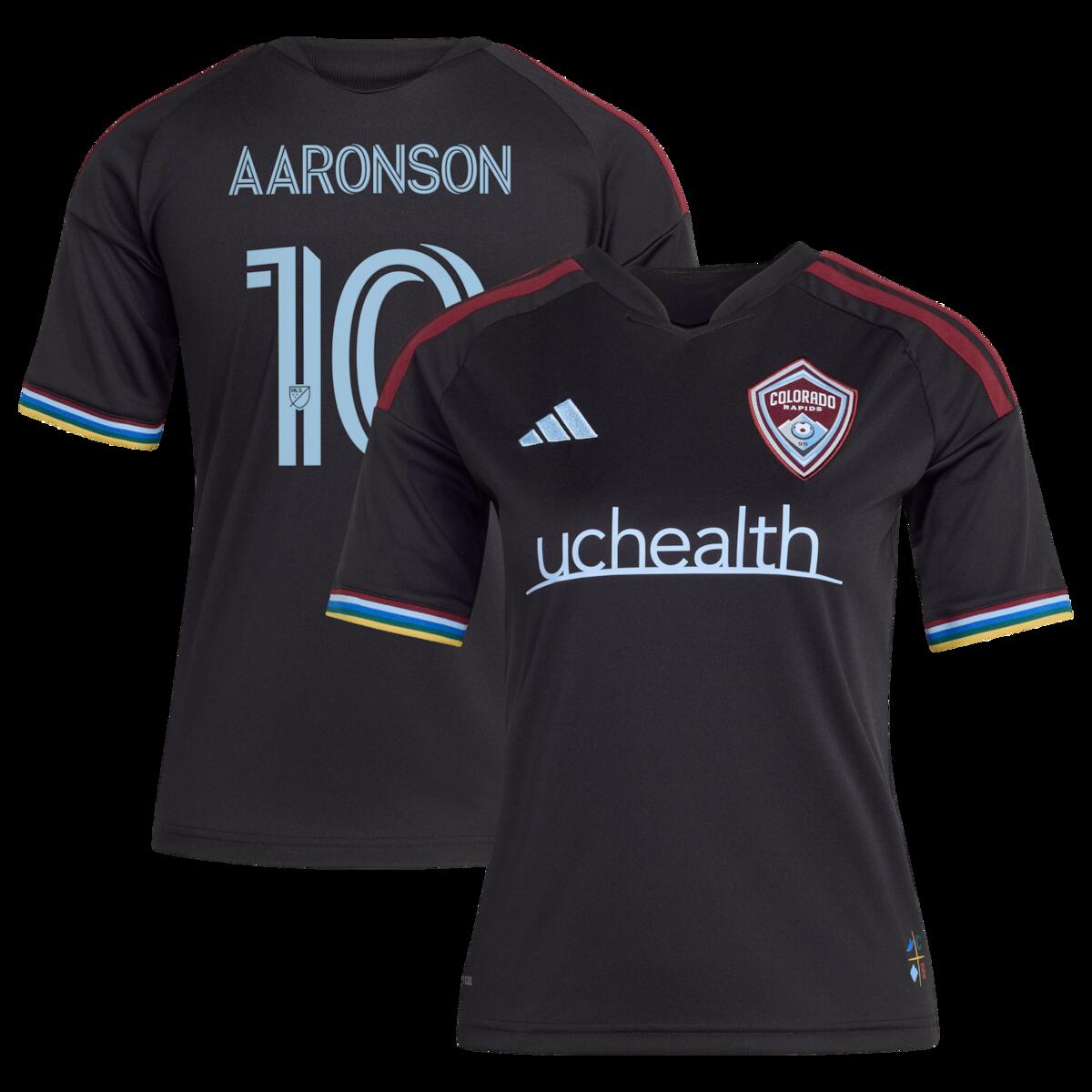 【公式グッズ】MLS コロラド・ラピッズ パクステン・アーロンソン レプリカ ユニフォーム Adidas/アディダス ユース・ジュニアサイズ ブラック (ADI 2026 Youth MLS Replica Jersey - Player)