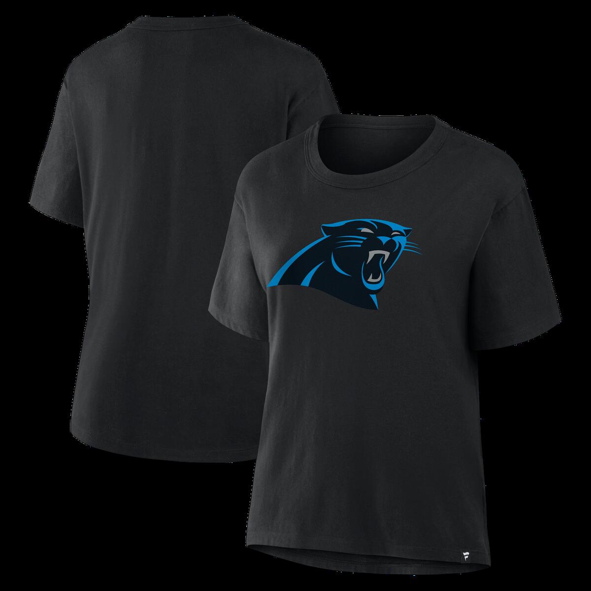 【公式グッズ】NFL パンサーズ Tシャツ Fanatics/ファナティクス レディース ブラック (NFL Womens Fanatics Essential Legacy Cotton SST - R)｜Fanatics公式ストア 店
