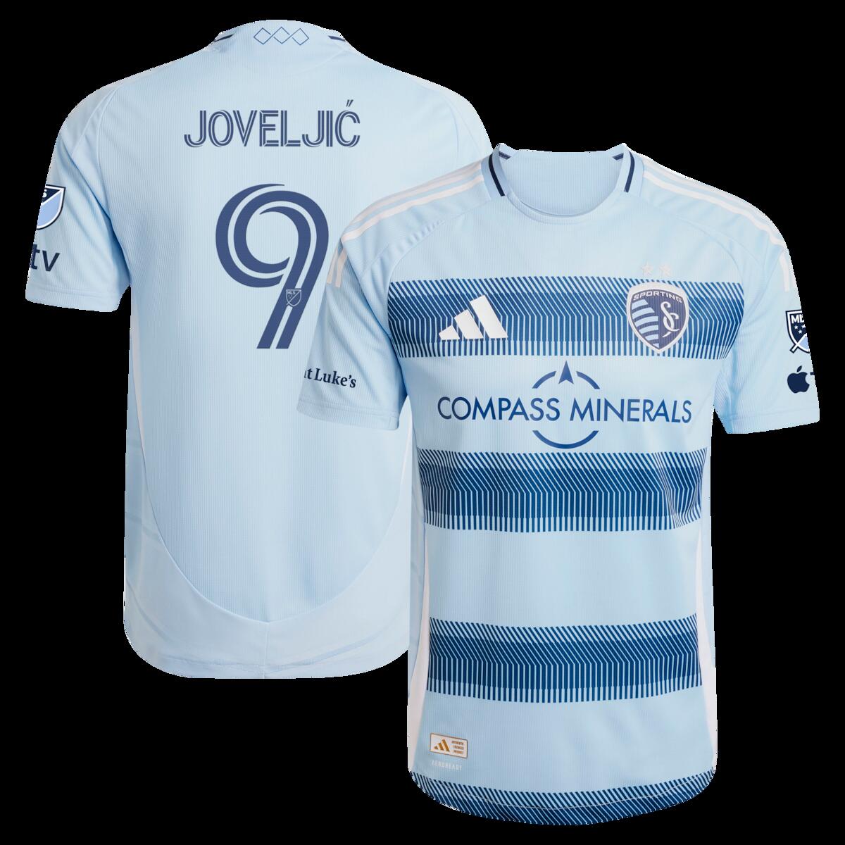 【公式グッズ】MLS カンザスシティ ヨヴェリッチ オーセンティック ユニフォーム Adidas/アディダス メンズ ライトブルー (2025 Men's MLS Authentic Player Jersey)