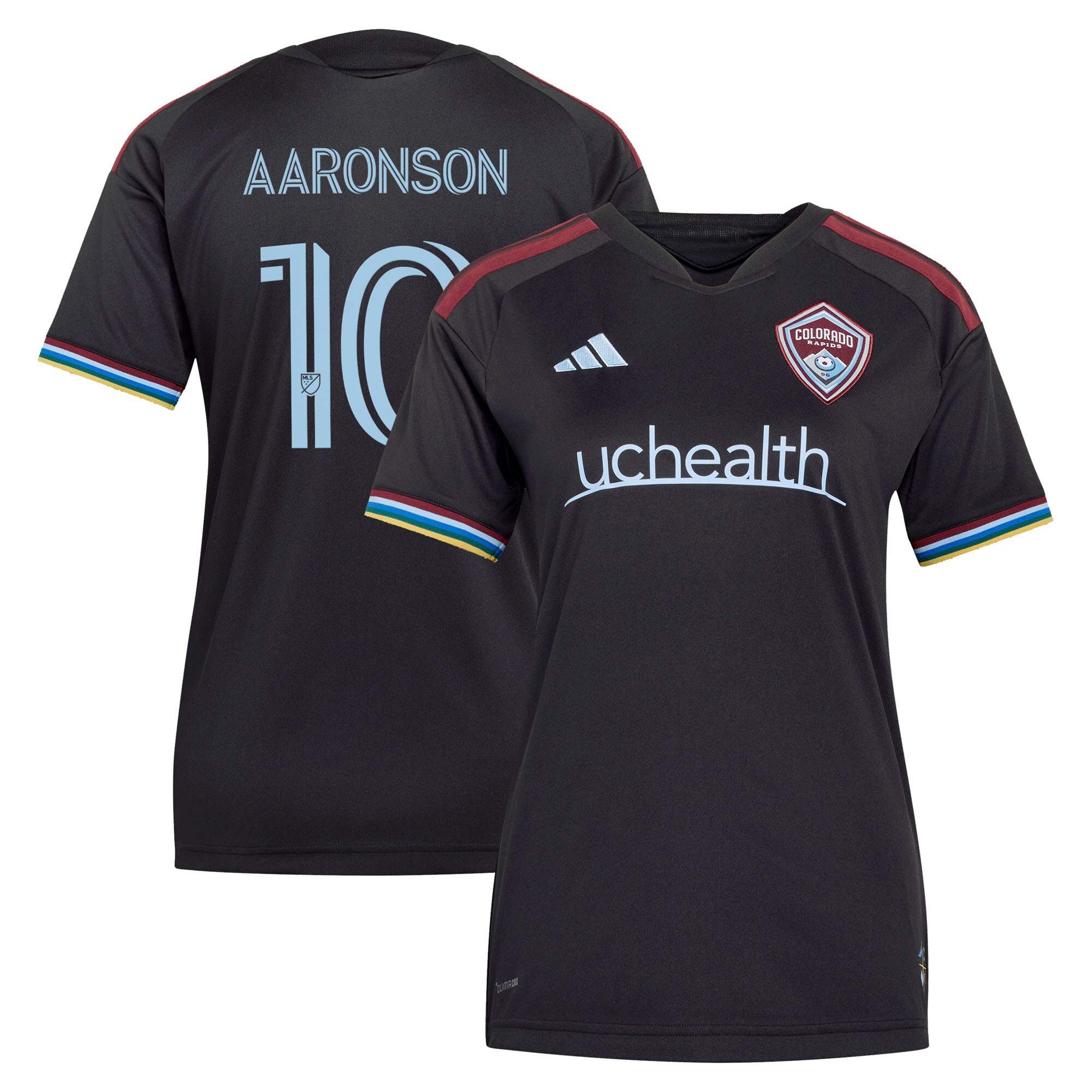 【公式グッズ】MLS コロラド・ラピッズ パクステン・アーロンソン レプリカ ユニフォーム Adidas/アディダス レディース ブラック (ADI 2026 Women's MLS Replica Jersey - Player)
