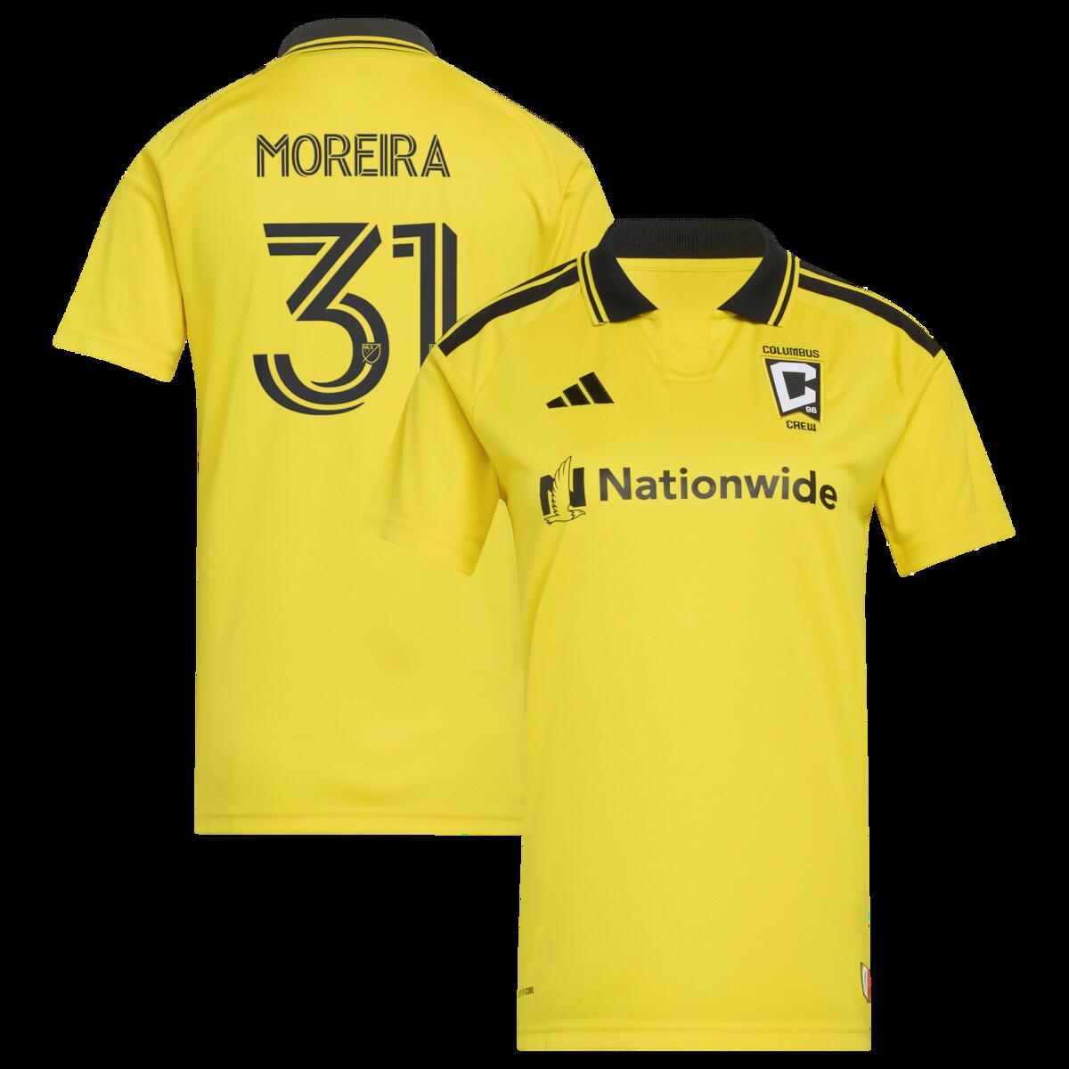 【公式グッズ】MLS コロンバス・クルー スティーヴン・モレイラ レプリカ ユニフォーム Adidas/アディダス レディース イエロー (ADI 2026 Women's MLS Replica Jersey - Player)｜Fanatics公式ストア 店