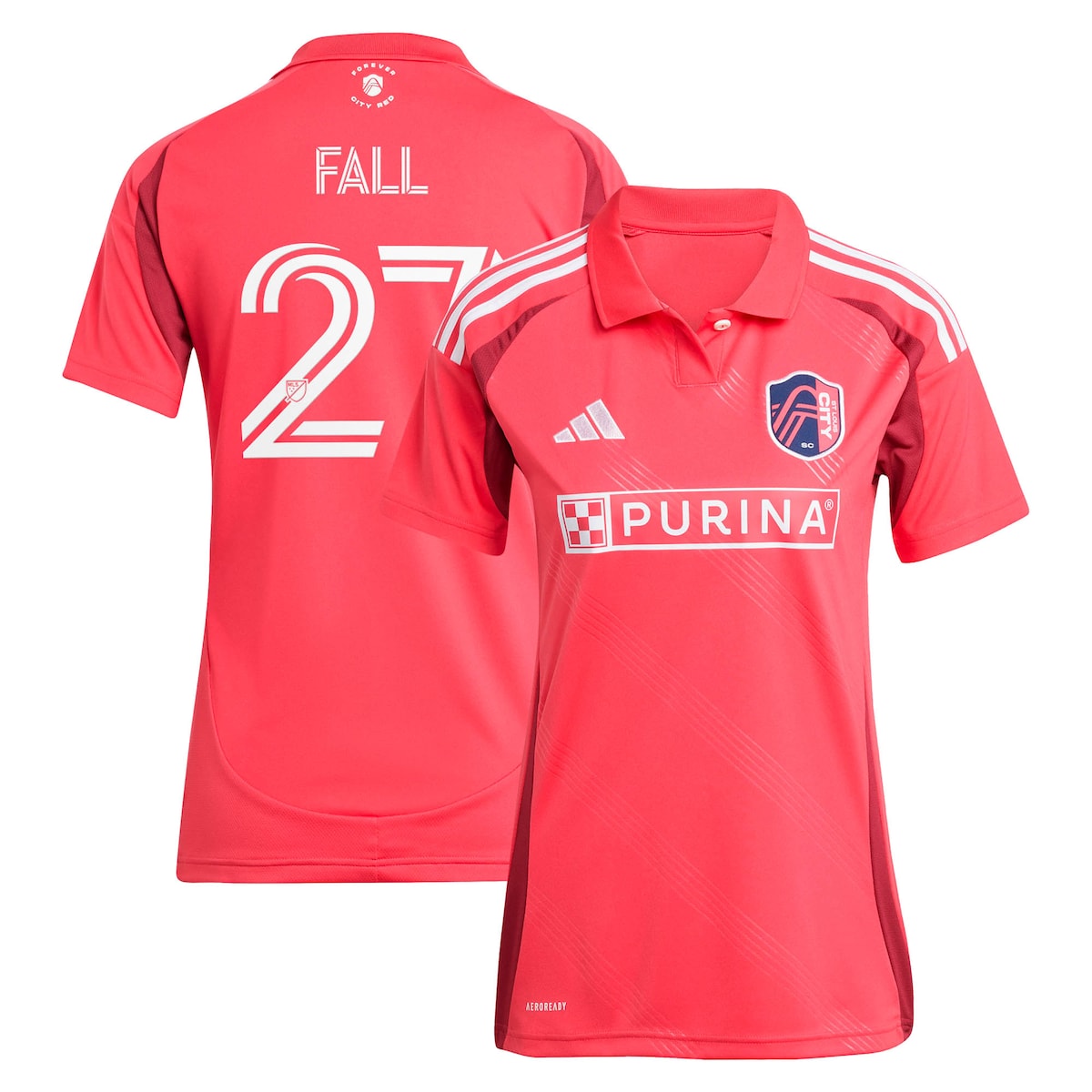 【公式グッズ】MLS セントルイス・シティSC ファルー・ファル レプリカ ユニフォーム Adidas/アディダス レディース レッド (2025 Women's MLS Replica Player Jersey)|Fanatics公式ストア 店