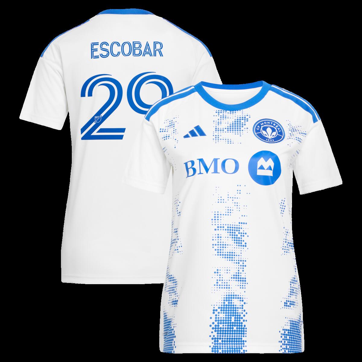 【公式グッズ】MLS CFモントリオール フランコ・エスコバル レプリカ ユニフォーム Adidas/アディダス レディース ホワイト (ADI 2026 Women's MLS Replica Jersey - Player)
