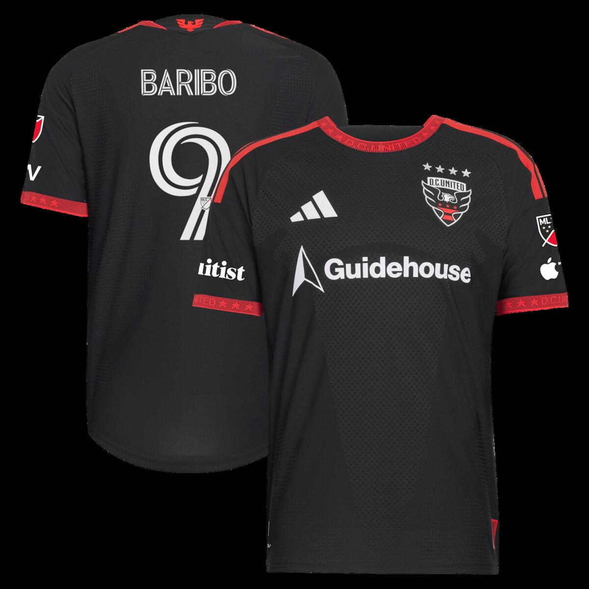 【公式グッズ】MLS D.C.ユナイテッド タイ・バリボ オーセンティック ユニフォーム Adidas/アディダス メンズ ブラック (ADI 2026 Men's MLS Authentic Jersey W/ Patch - Player)
