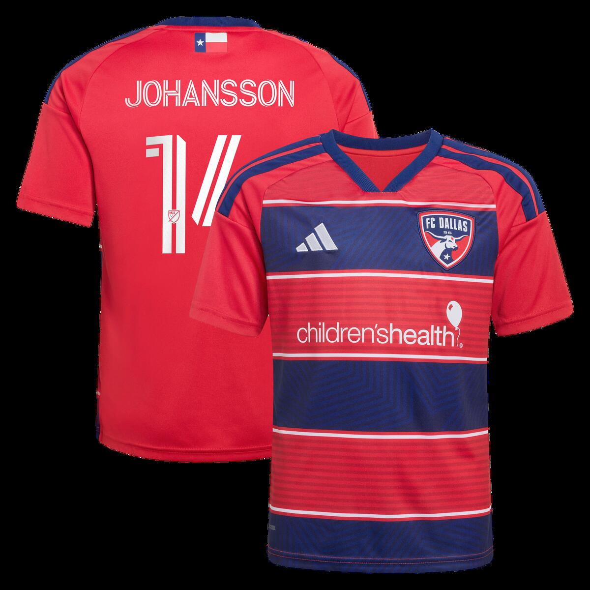 【公式グッズ】MLS FCダラス ヘルマン・ヨハンソン レプリカ ユニフォーム Adidas/アディダス ユース・ジュニアサイズ レッド (ADI 2026 Youth MLS Replica Jersey - Player)
