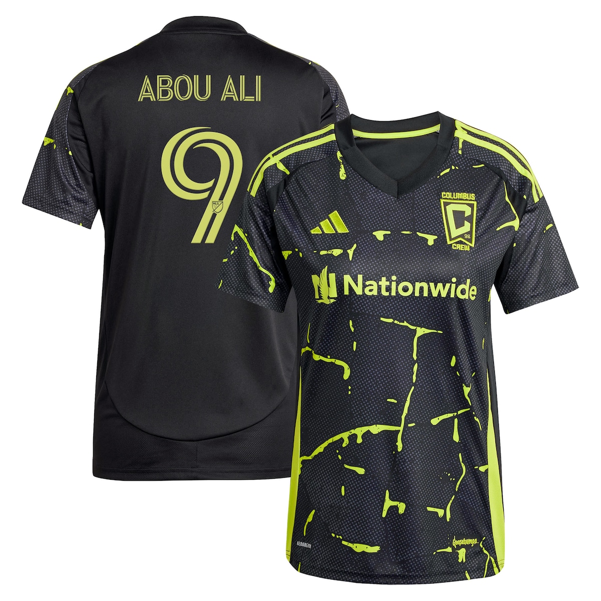 【公式グッズ】MLS コロンバス・クルー ウェッサム・アブ・アリ レプリカ ユニフォーム Adidas/アディダス レディース ブラック (2025 Women's MLS Replica Player Jersey)|Fanatics公式ストア 店