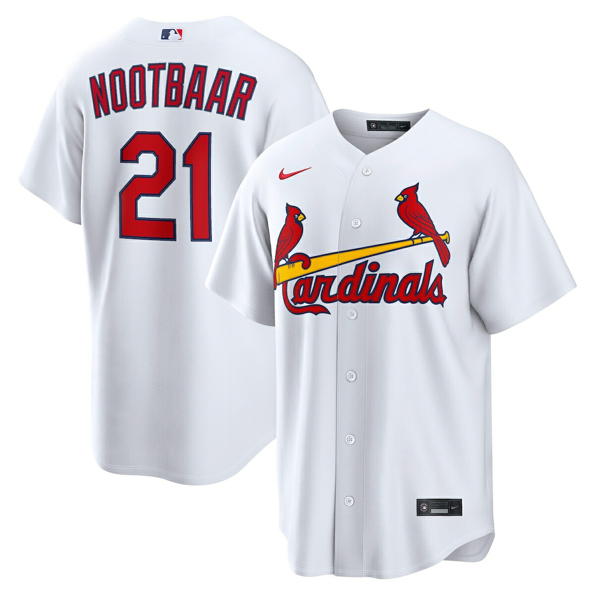 【公式グッズ】MLB カージナルス ラーズ・ヌートバー ホーム ユニフォーム （レプリカ） Nike/ナイキ メンズ ホワイト (Nike 2026 Men's Replica RP26 Core Jersey - Starter Player)