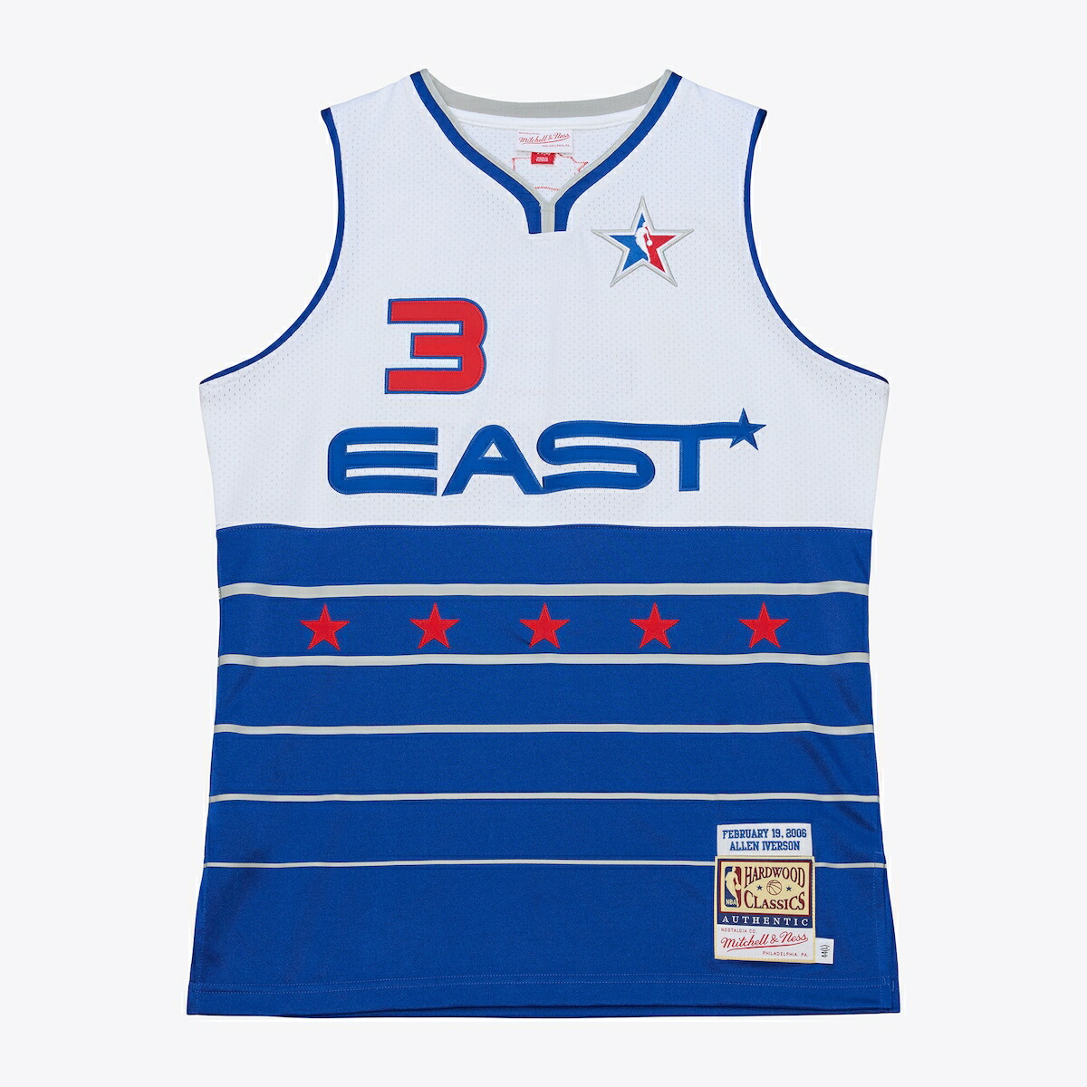 【公式グッズ】NBA イースタンカンファレンス アレン・アイバーソン オーセンティック ユニフォーム Mitchell & Ness/ミッチェル＆ネス メンズ ホワイト (NBA Authentic Jersey - 2006 All-Star)