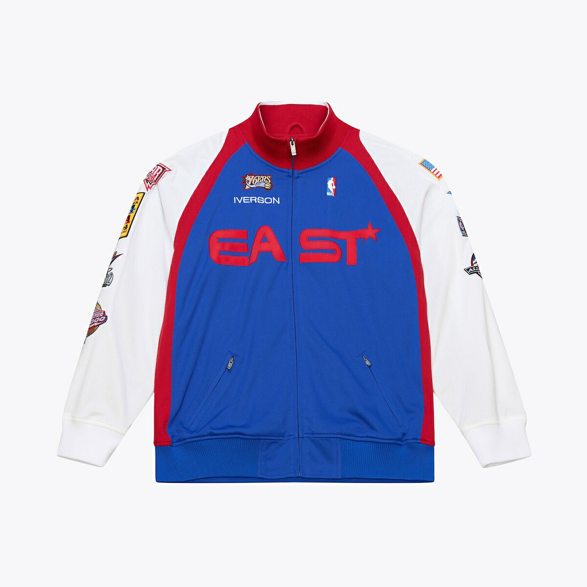 【公式グッズ】NBA イースタンカンファレンス アレン・アイバーソン ジャケット Mitchell & Ness/ミッチェル＆ネス メンズ ブルー (2006 NBA All-Star Warmup Jacket)