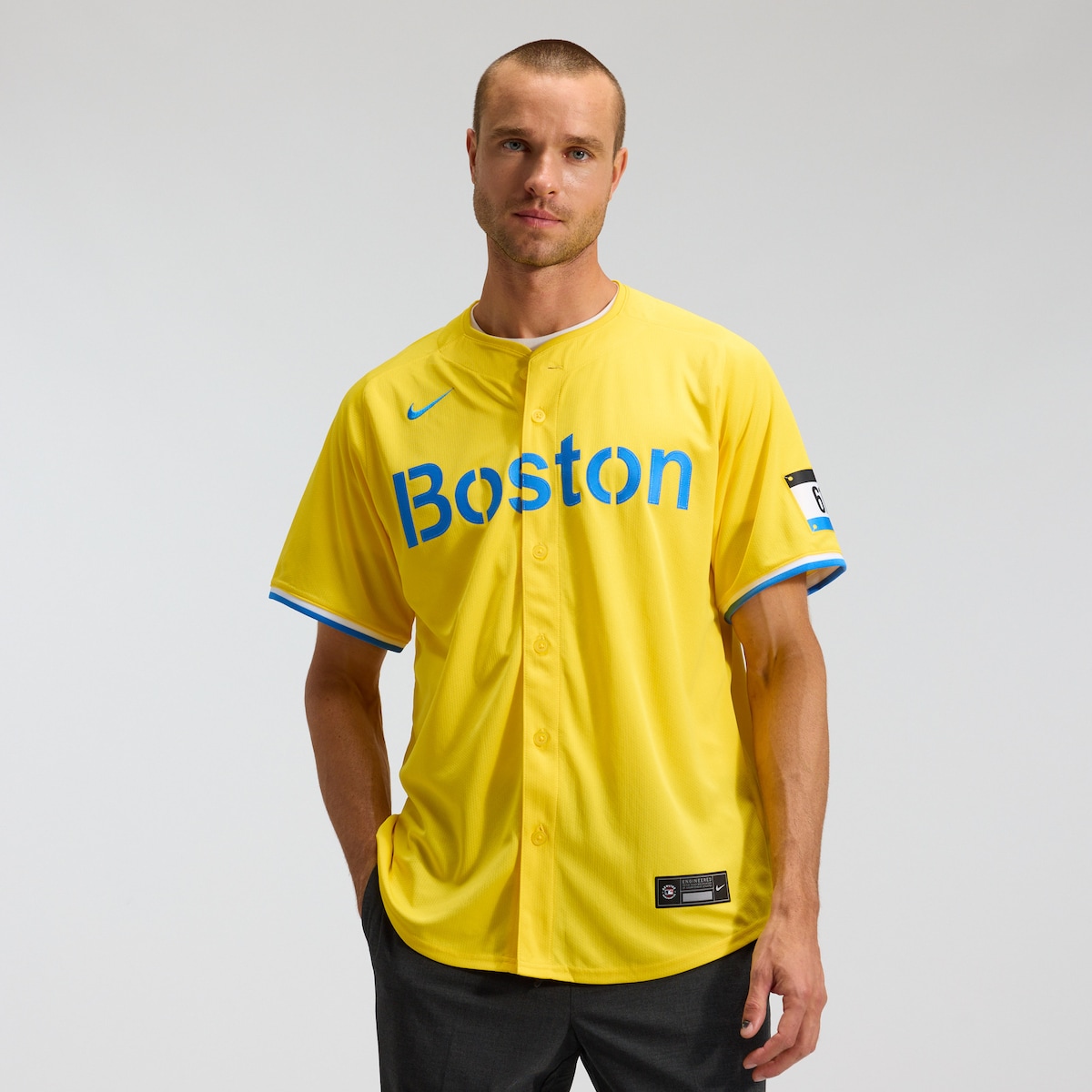 【公式グッズ】MLB レッドソックス シティコネクト リミテッド ユニフォーム Nike/ナイキ メンズ ゴールド (2025 Nike Men's Limited Carryover City Connect Jersey - Team Front)