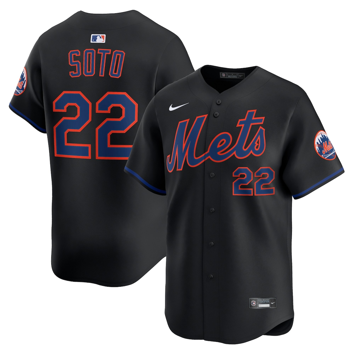【公式グッズ】MLB メッツ ファン・ソト オルタネイト リミテッド ユニフォーム Nike/ナイキ メンズ ブラック (2025 Nike Mens Limited Player Jersey)