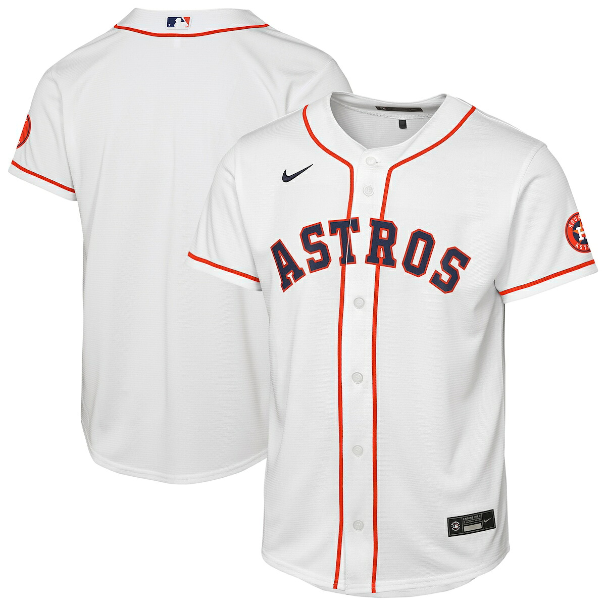 【公式グッズ】MLB アストロズ ホーム ユニフォーム （レプリカ） Nike/ナイキ キッズサイズ ホワイト (Youth 8-20 Stadium Home Run Jersey - Team Front)