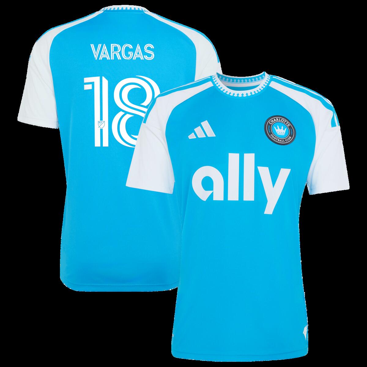 【公式グッズ】MLS シャーロットFC カーウィン・バルガス レプリカ ユニフォーム Adidas/アディダス メンズ ブルー (ADI 2026 Men's MLS Replica Jersey - Player)|Fanatics公式ストア 店