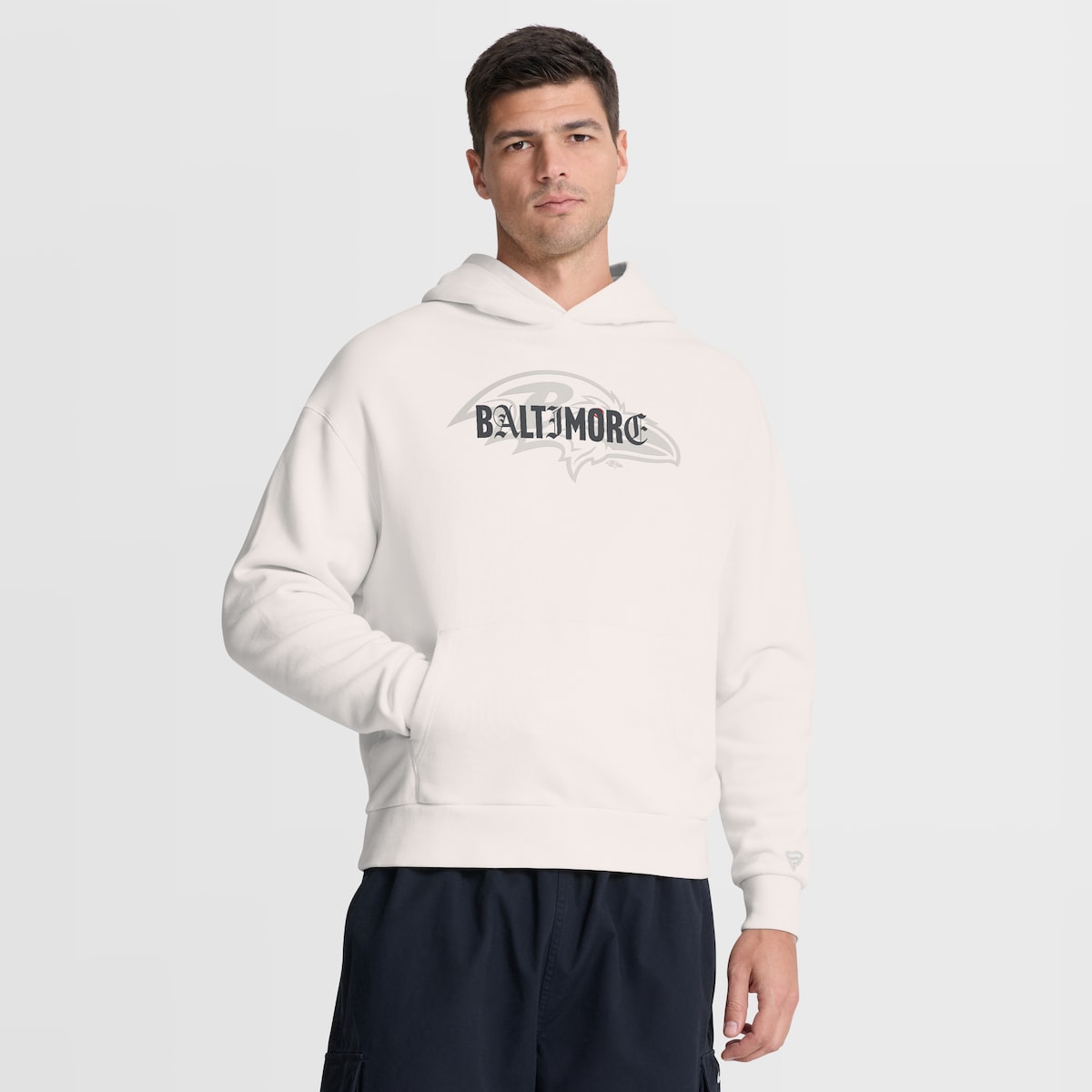 【公式グッズ】NFL レイブンズ パーカー Fanatics/ファナティクス メンズ クリーム (MENS TYPE PLAY LOCATION LONG SLEEVE FRENCH TERRY HOOD)