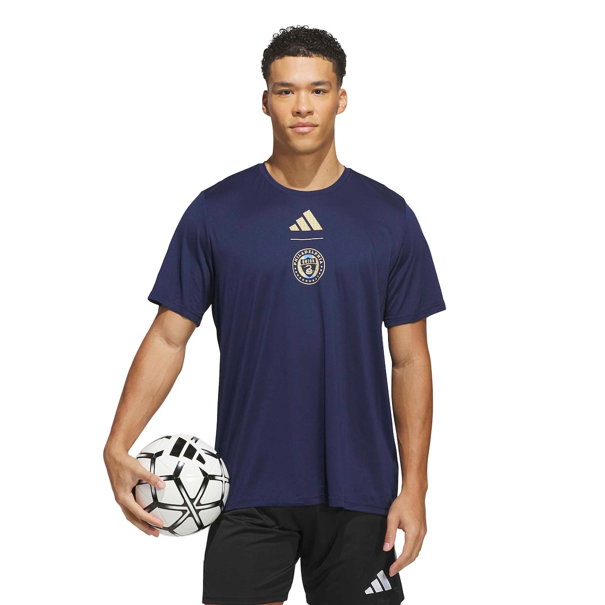 【公式グッズ】MLS ユニオン Tシャツ Adidas/アディダス メンズ ネイビー (ADI S26 Men's Pregame Jersey Hook SS Tee)