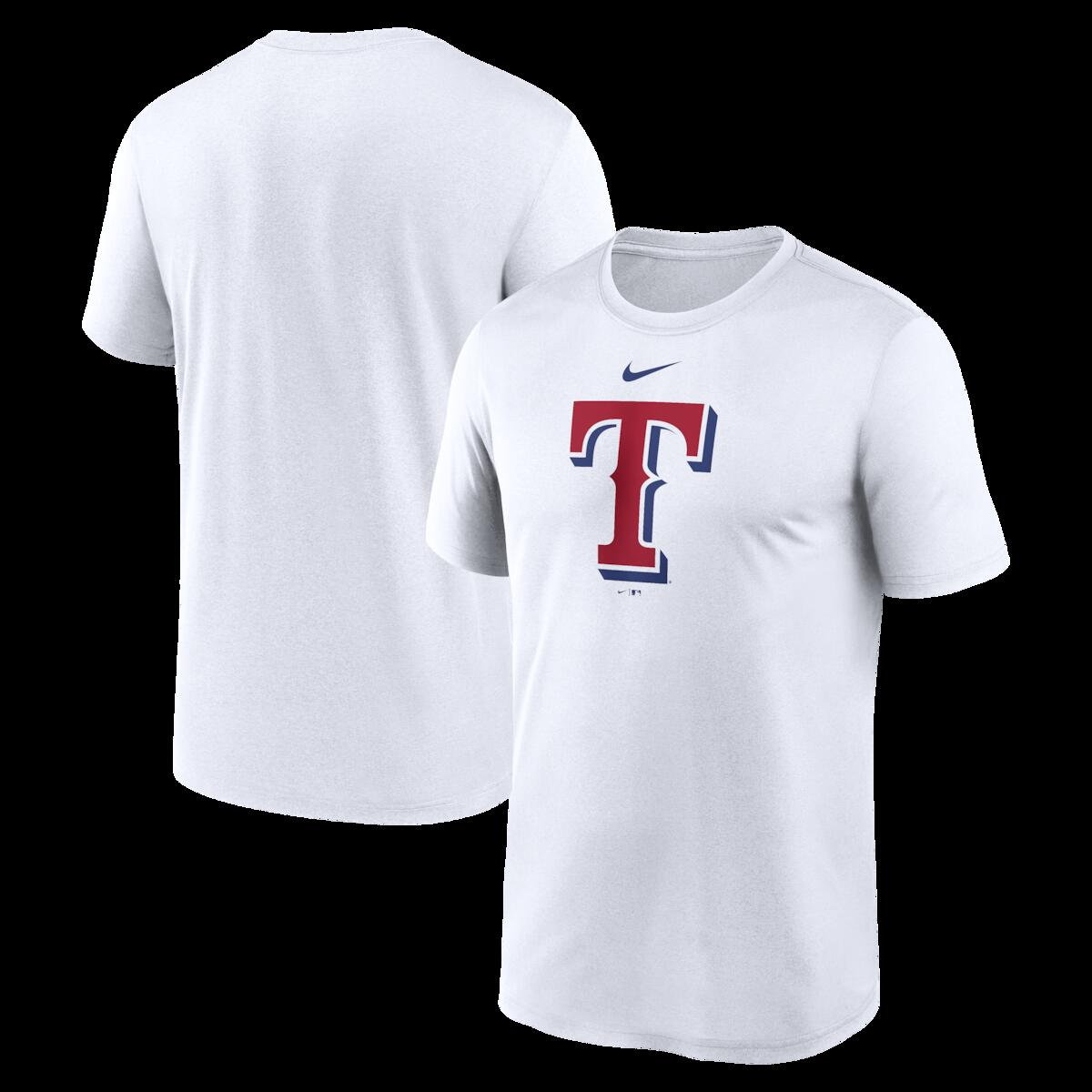 【公式グッズ】MLB レンジャーズ Tシャツ Nike/ナイキ メンズ ホワイト (23 Men's Nike New Legend Logo SST)