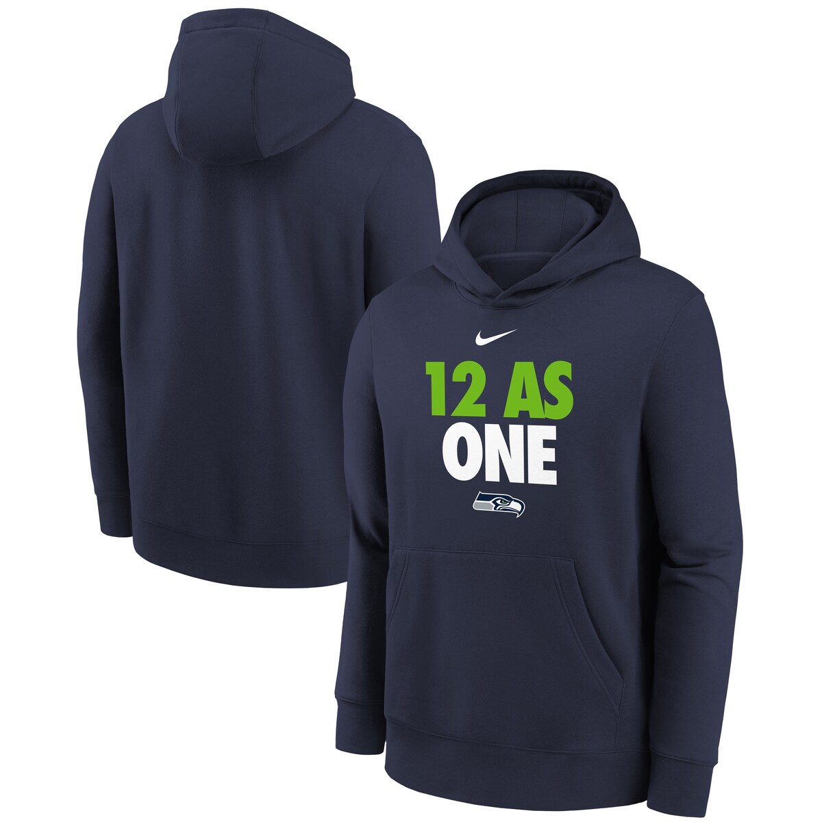 【公式グッズ】NFL シーホークス フリース パーカー Nike/ナイキ キッズサイズ (Youth Outerstuff NFL 12 As One Fleece POH)｜Fanatics公式ストア 店